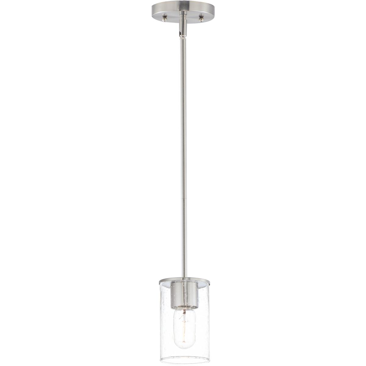 Maxim Lighting 91840CDSN Sleek 1 Light 4 inch Satin Nickel Mini Pendant Ceiling Light