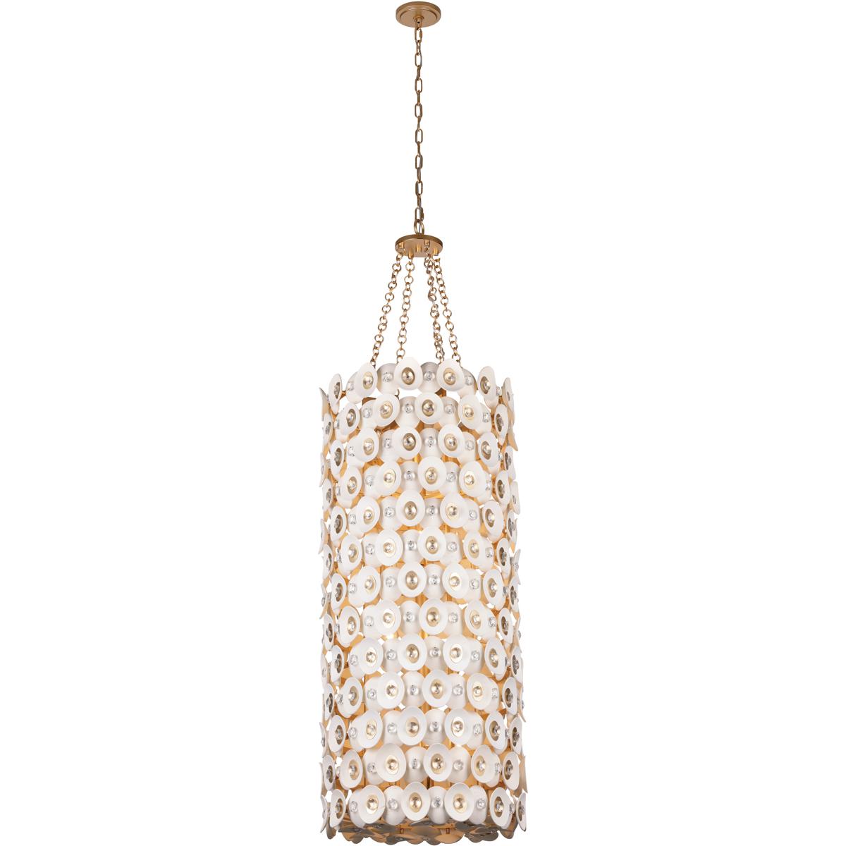 Metropolitan N1866-760 Niu 12 Light 20 inch Coconut Shell Gold / Coconut Shell White Foyer Ceiling Light