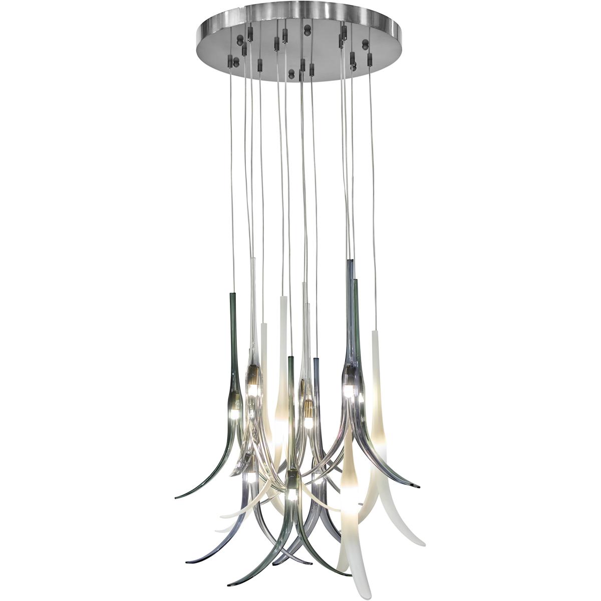 Metropolitan N9494 Featherly 13 Light 20 inch Brushed Nickel Pan Pendant Ceiling Light