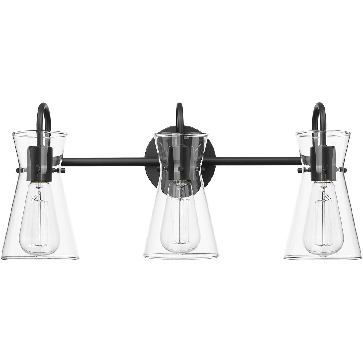 Millennium Lighting 21003-MB Camellia 3 Light 22 inch Matte Black Bathroom Vanity Light Wall Light