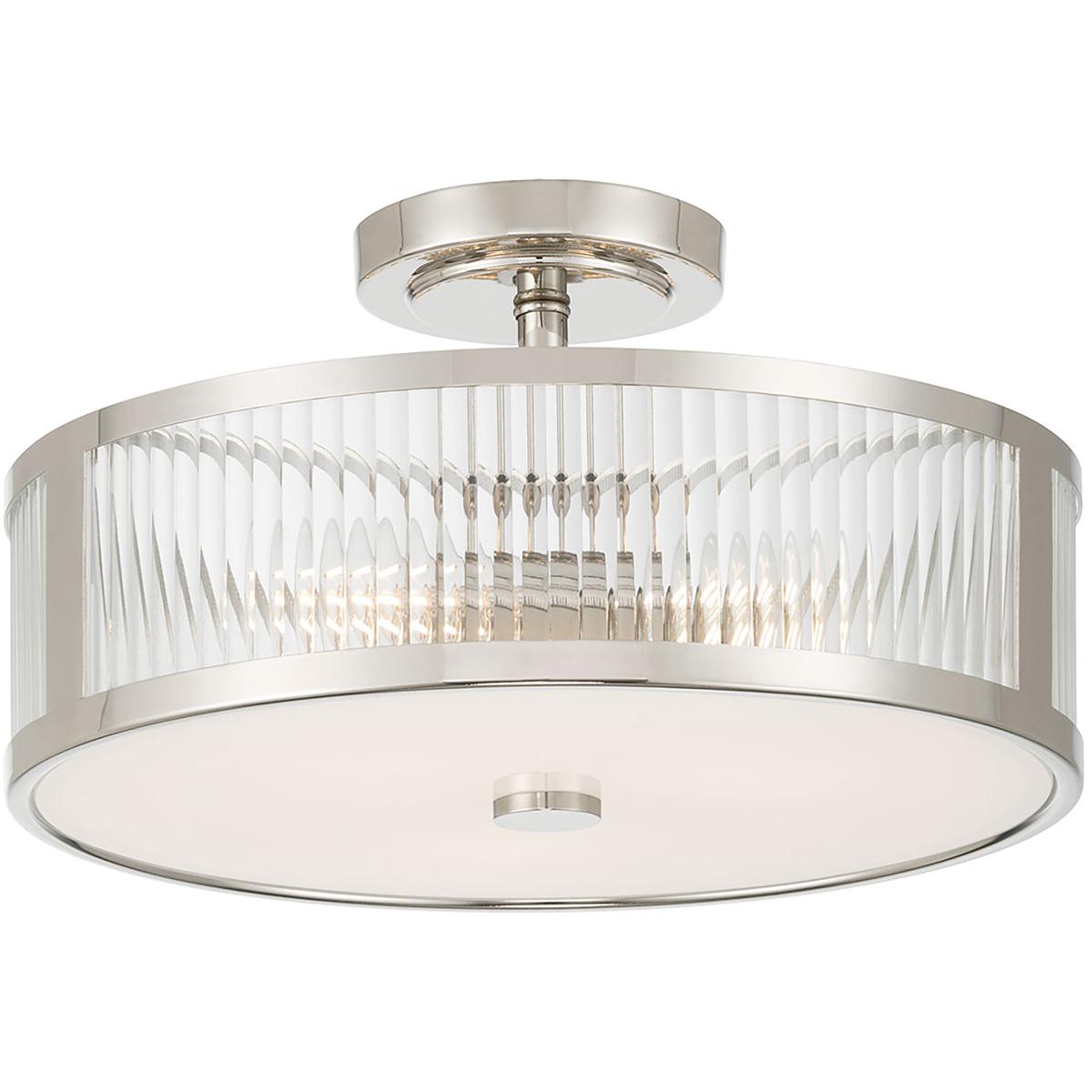 Millennium Lighting 23303-PN Ardezia 3 Light 15.75 inch Polished Nickel Semi-Flush Mount Ceiling Light