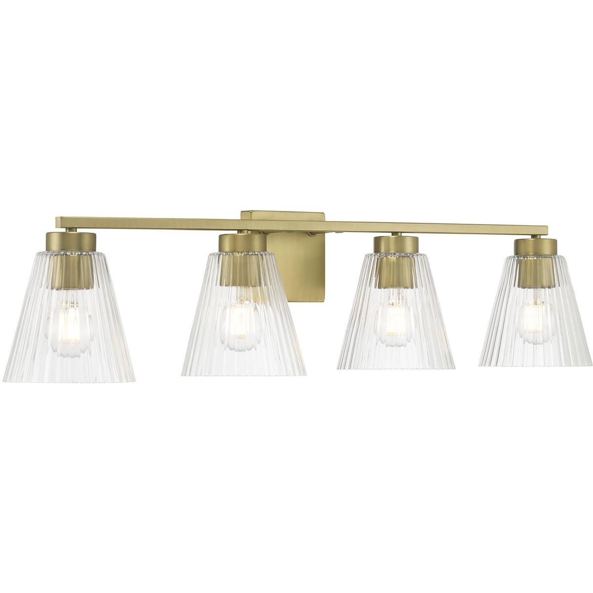 Millennium Lighting 63004-VB Riville 4 Light 31.75 inch Vintage Brass Bathroom Vanity Light Wall Light