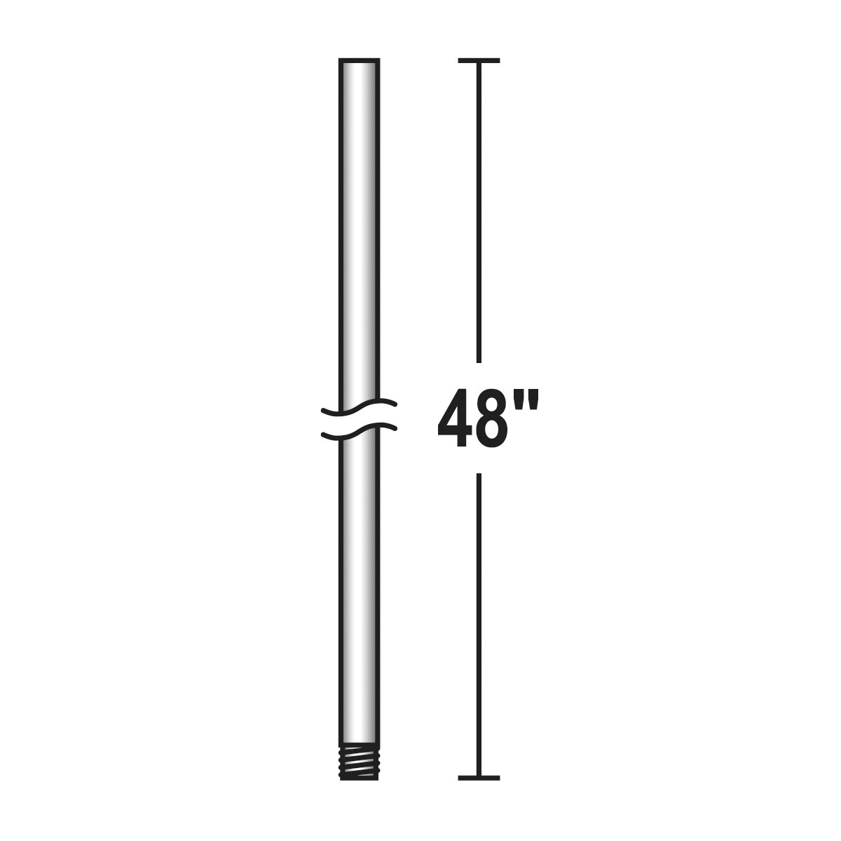 Minka-Aire DR548-BNK Hailey Burnished Nickel Downrod in 48