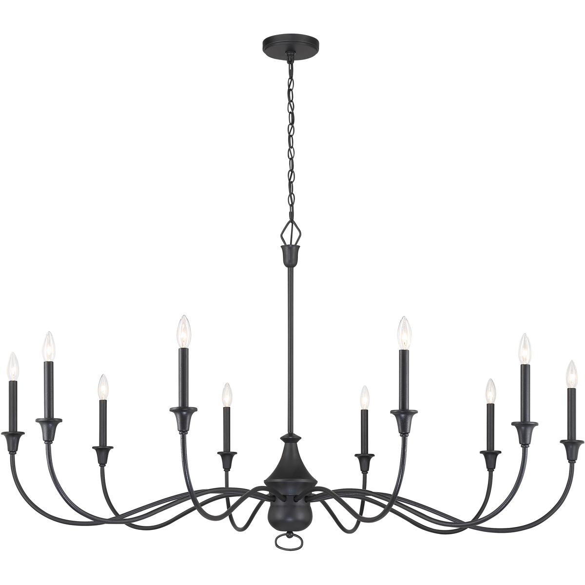 Minka-Lavery 6259-076 Halifax County 10 Light 58 inch Textured Coal Chandelier Ceiling Light