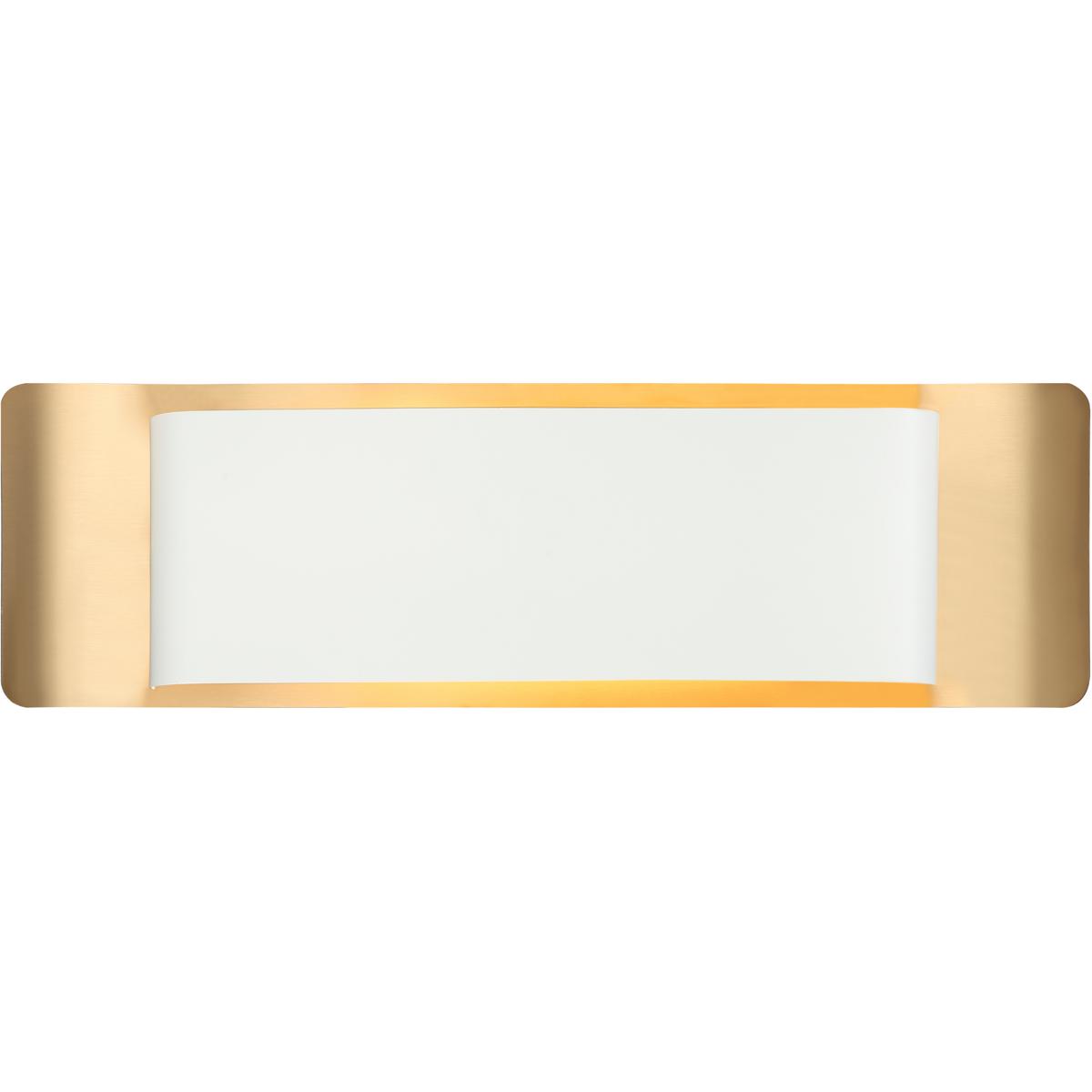 Matteo Lighting S10518WHAG Kumilo LED 18 inch White and Aged Gold Brass Wall Sconce Wall Light