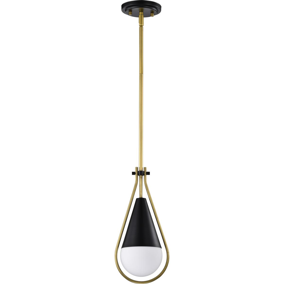 Nuvo 60/7903 Admiral 1 Light 10 inch Matte Black Pendant Ceiling Light