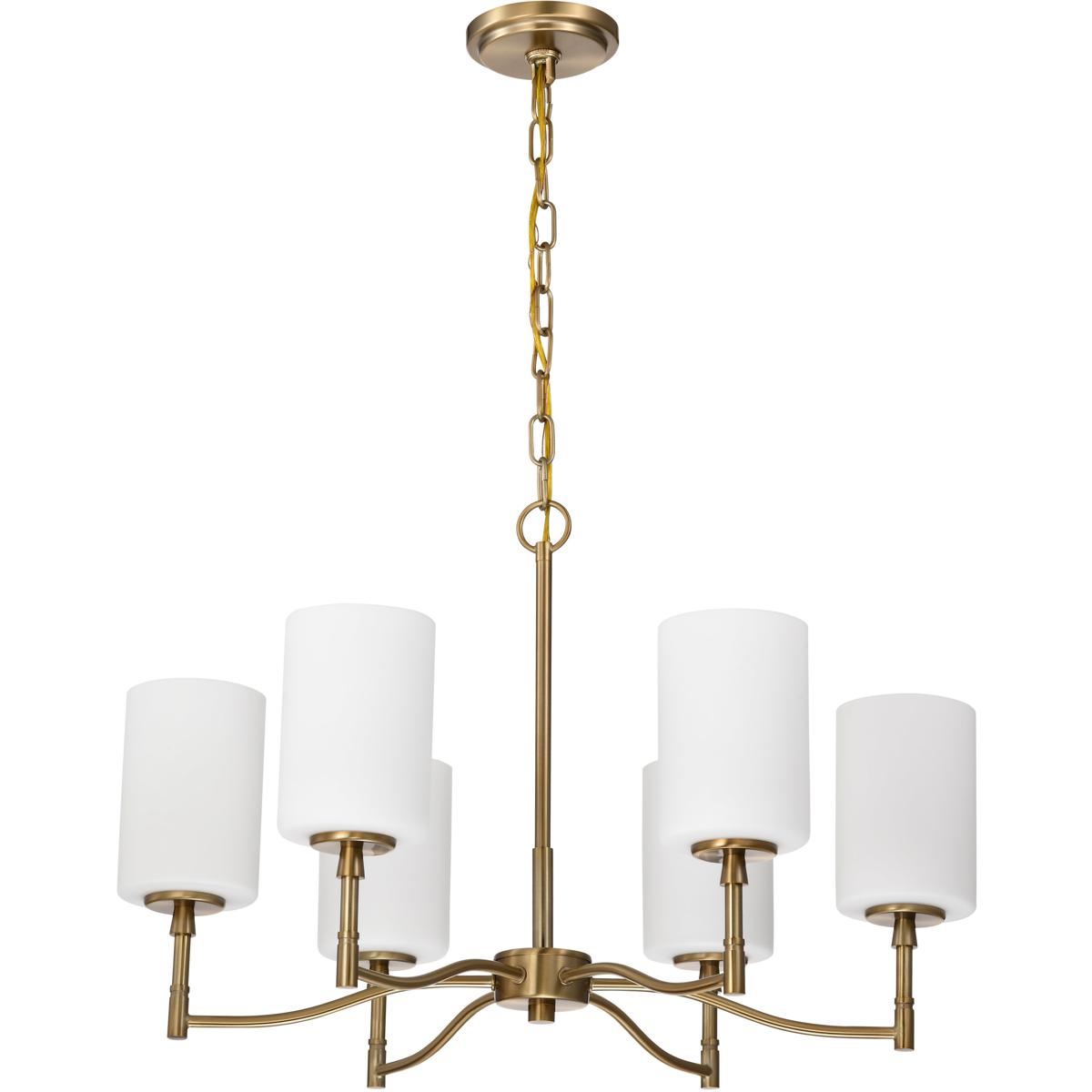 Nuvo 60/8206 Liam 25 inch Burnished Brass Chandelier Ceiling Light