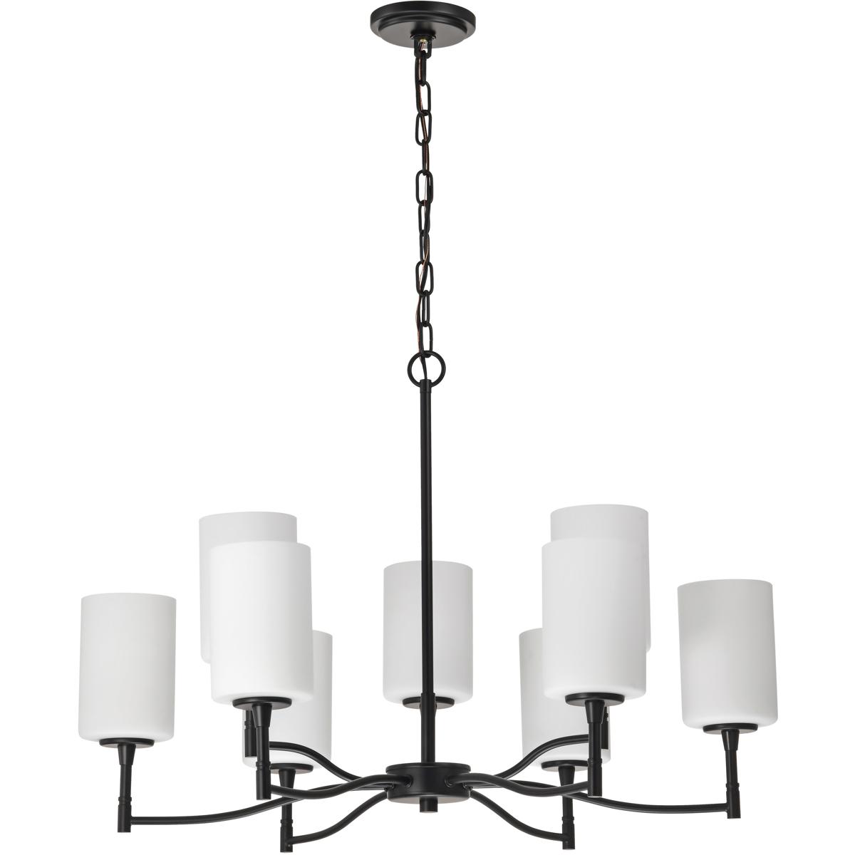Nuvo 60/8219 Liam 30 inch Matte Black Chandelier Ceiling Light
