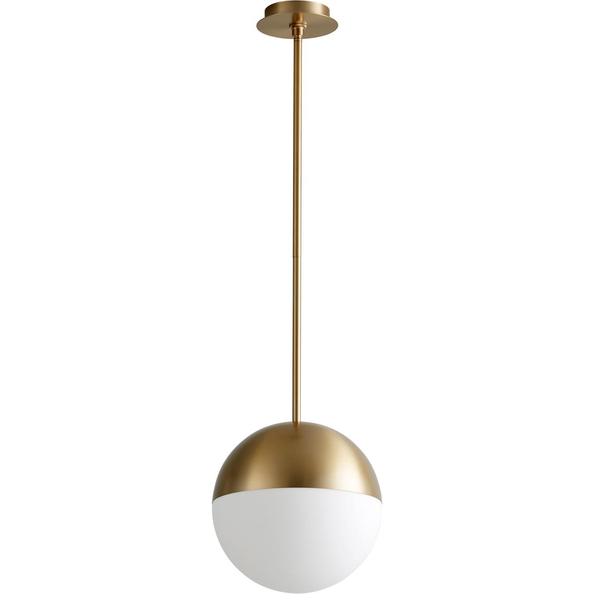 Oxygen Lighting 3-6903-40 Mondo LED 12 inch Aged Brass Pendant Ceiling Light