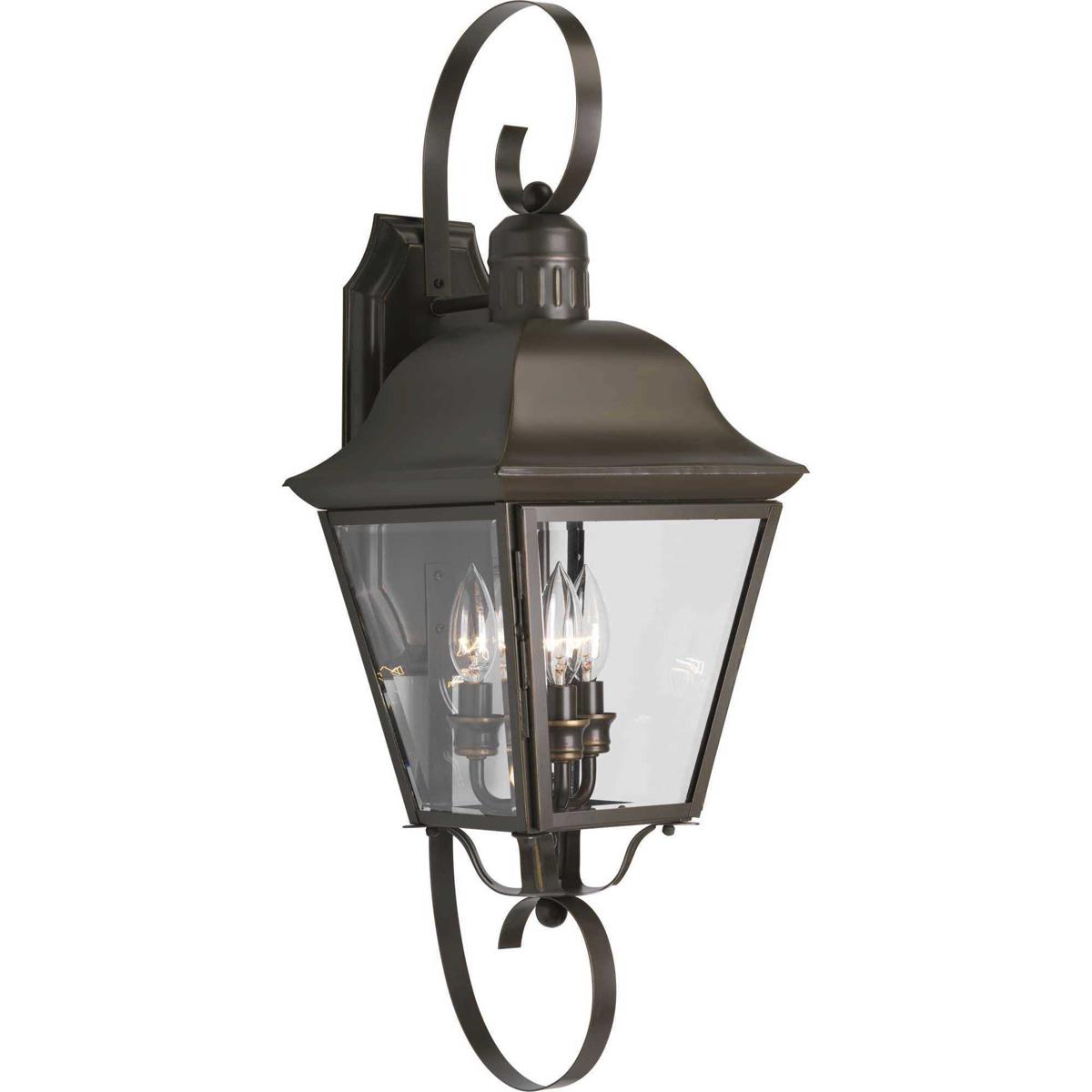 Progress P5689-20 Andover 3 Light 26 inch Antique Bronze Outdoor Wall Lantern, Large