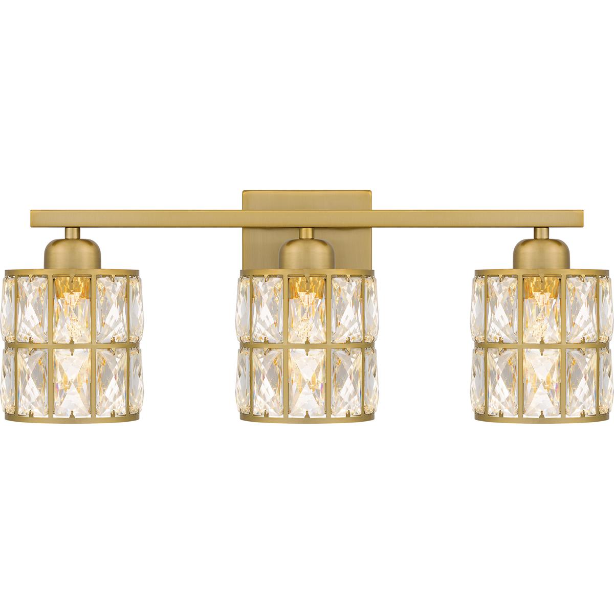 Quoizel GIB8622AB Gibson 3 Light 21.25 inch Aged Brass Bath Light Wall Light, Large