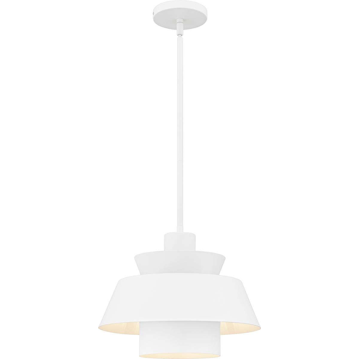 Quoizel LMI1814W Lumi 1 Light 14 inch Matte White Pendant Ceiling Light
