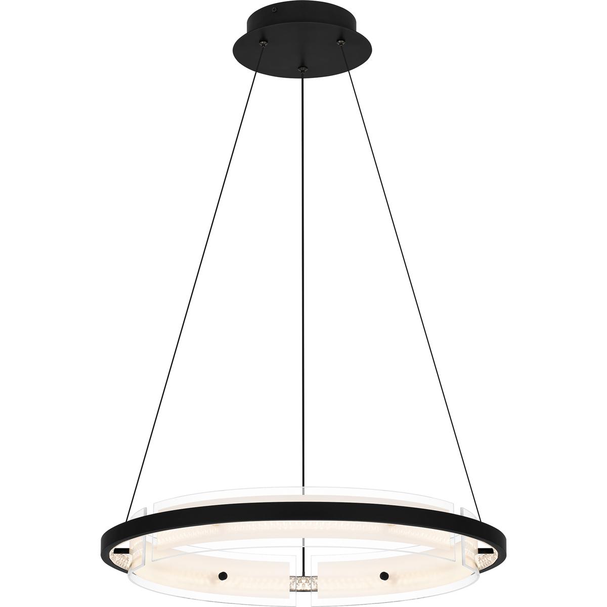 Quoizel PCMLK2820MBK Malik 20 inch Matte Black Pendant Ceiling Light