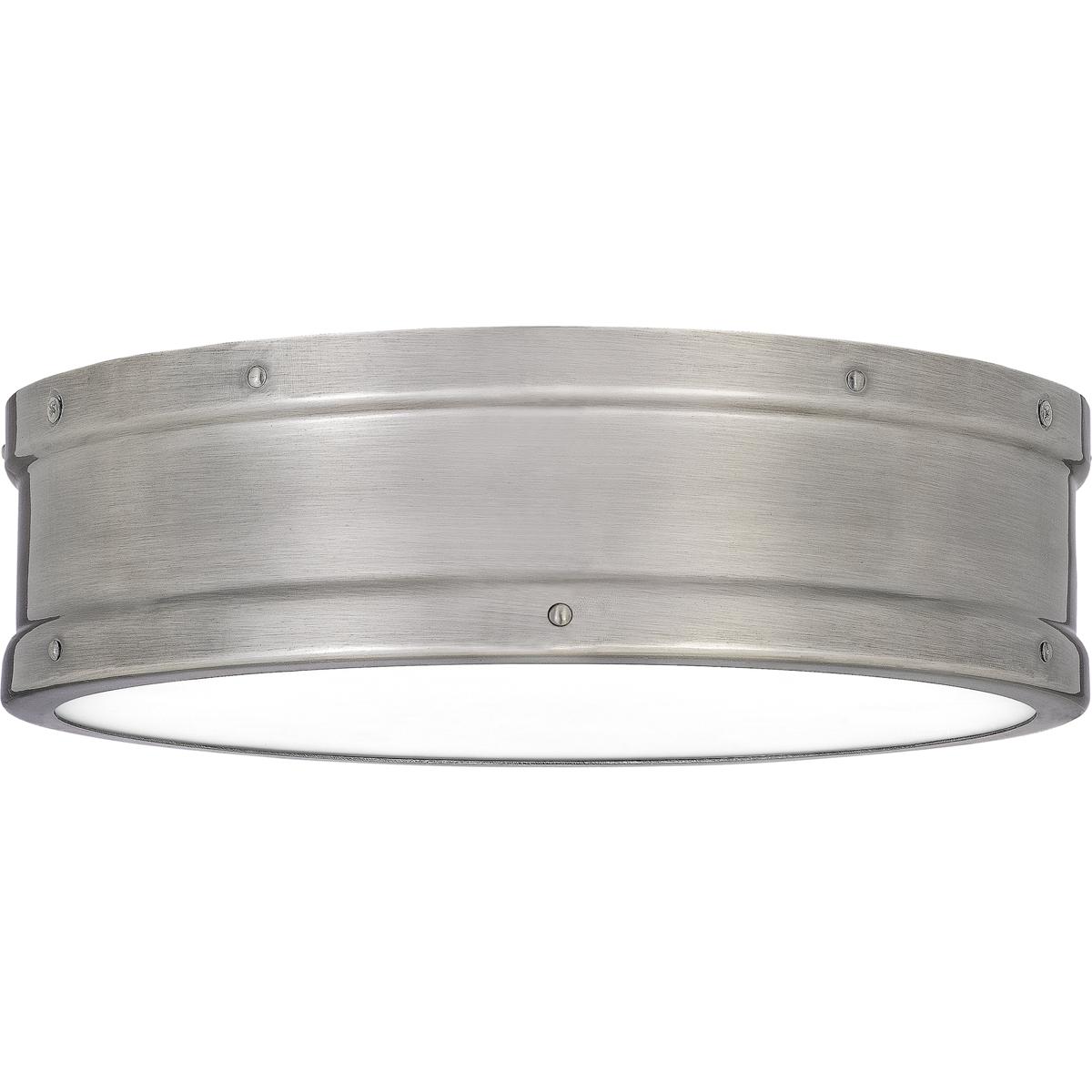 Quoizel QF5224AP Ahoy LED 13 inch Antique Polished Nickel Flush Mount Ceiling Light