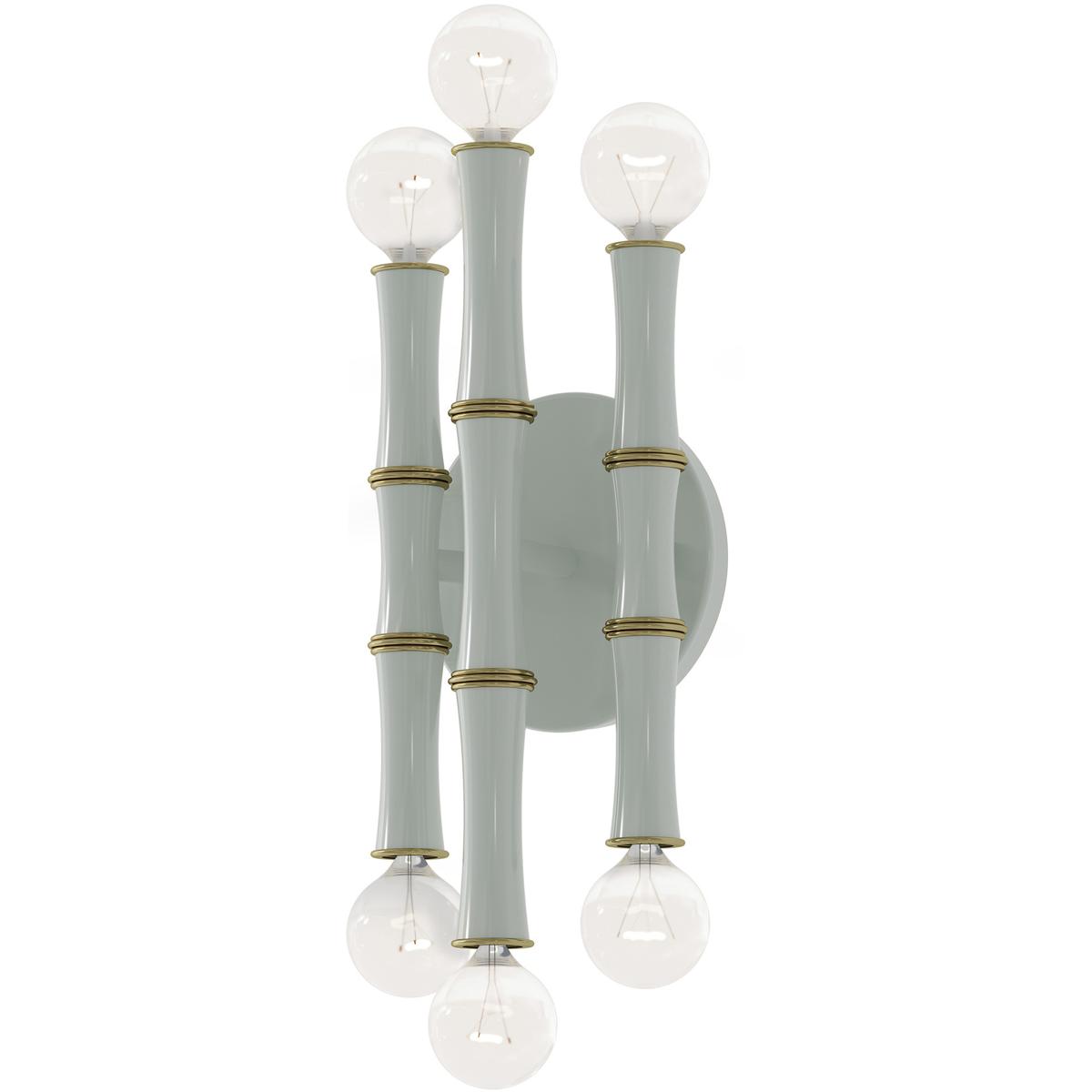 Robert Abbey CL75 Kane 6 Light 5.25 inch Celadon with Modern Brass Wall Sconce Wall Light