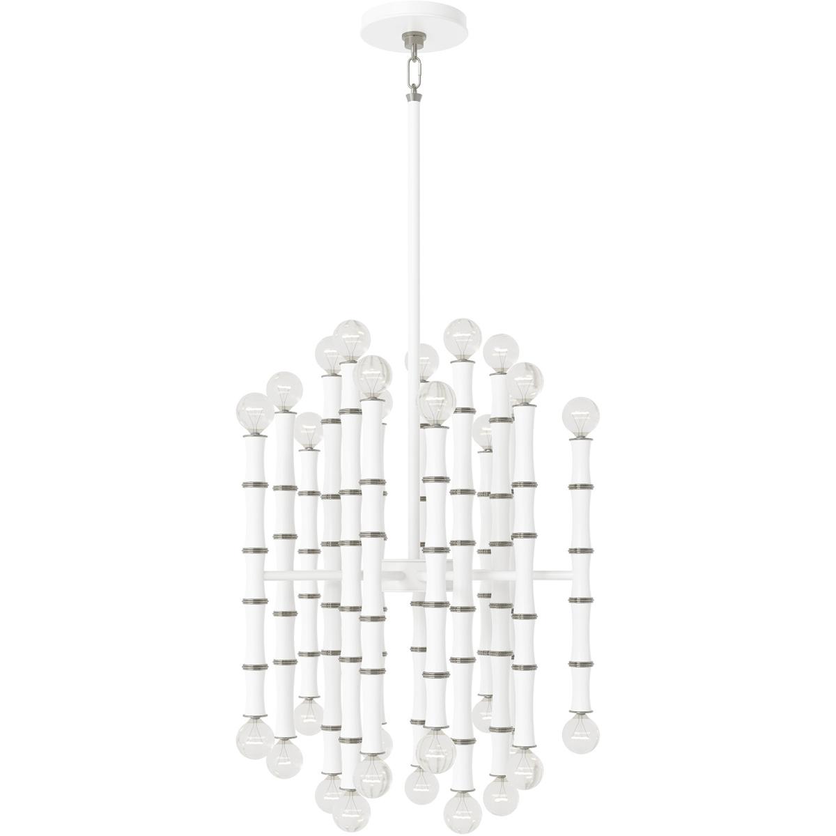 Robert Abbey MDY49 Kane 30 Light 18 inch Matte Daisy with Polished Nickel Chandelier Ceiling Light