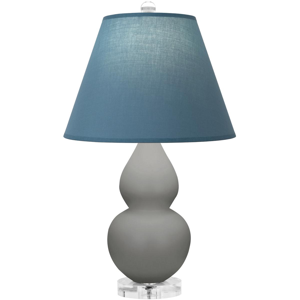 Robert Abbey MST53B Small Double Gourd 22 inch 150 watt Matte Smokey Taupe Glazed Ceramic with Lucite Base Accent Lamp Portable Light in Matte Smoky T