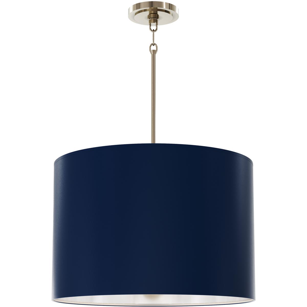 Robert Abbey S496MMB Jack 4 Light 21 inch Polished Nickel Pendant Ceiling Light in Matte Midnight Blue With Matte Silver