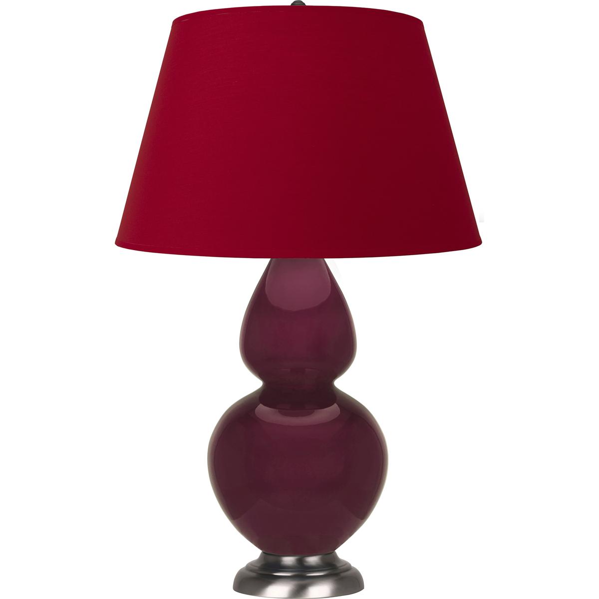 Robert Abbey SM22R Double Gourd 31 inch 150 watt Sugar Plum with Antique Silver Table Lamp Portable Light in Rose Red with Ink Black