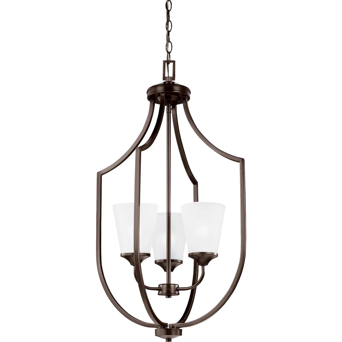 Generation Lighting 5224503EN3-710 Hanford 3 Light 18.13 inch Bronze Foyer Pendant Ceiling Light