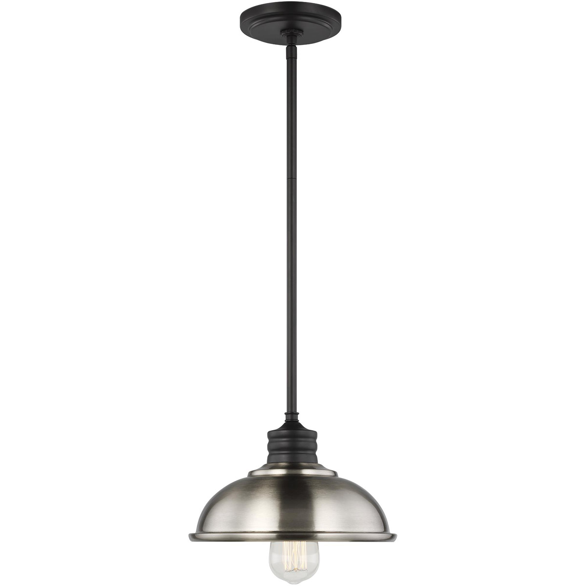 Generation Lighting 6001601-962 Dustin 1 Light 10 inch Brushed Nickel Pendant Ceiling Light
