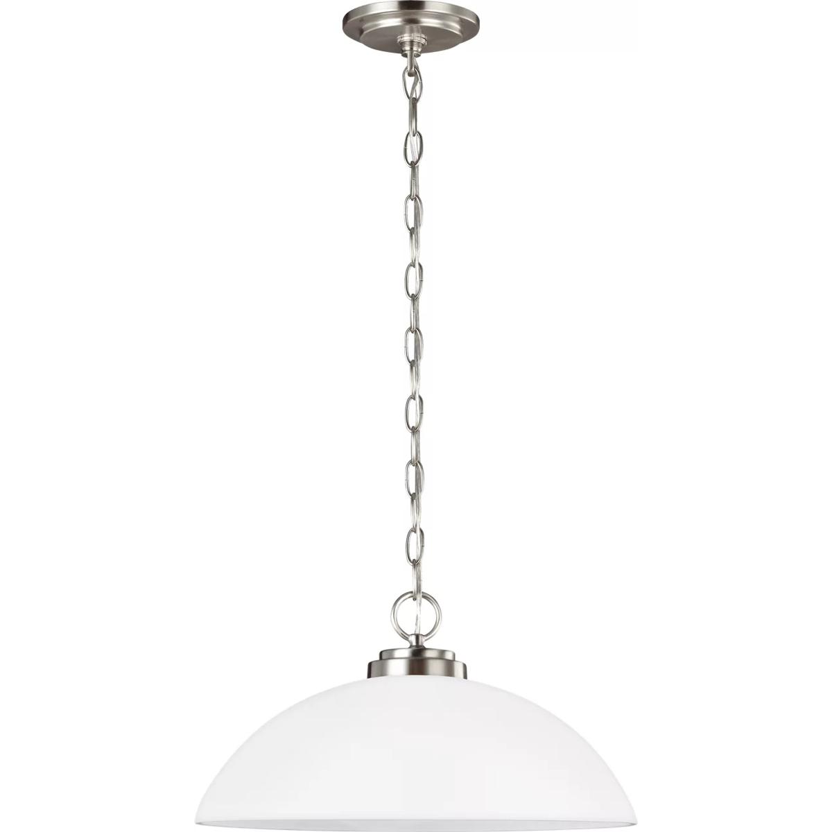 Generation Lighting 65160EN3-962 Oslo 1 Light 15.75 inch Brushed Nickel Pendant Ceiling Light