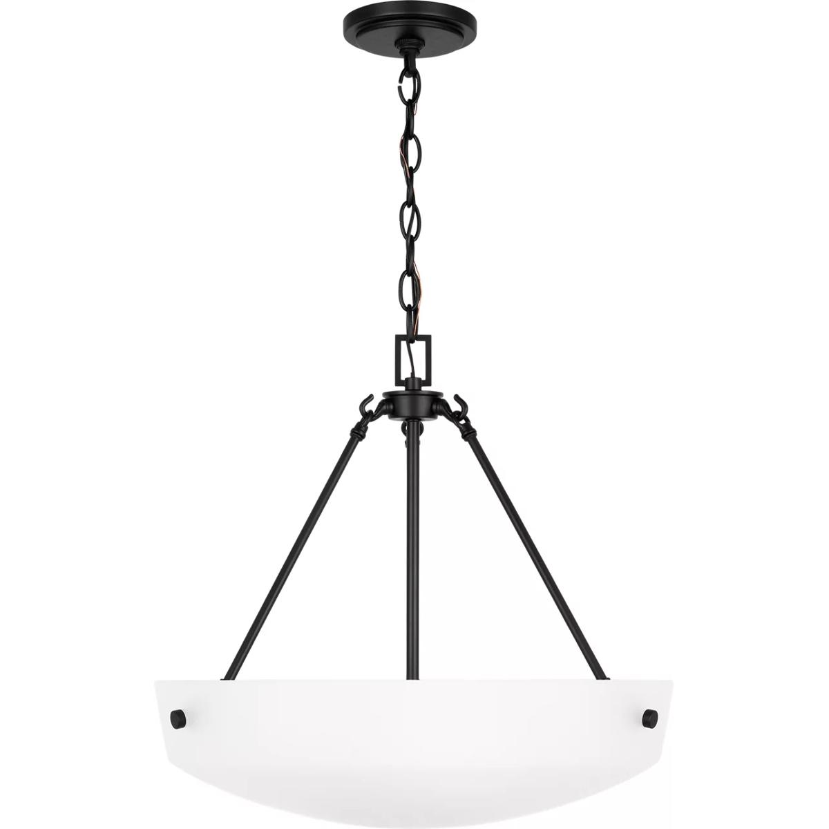 Generation Lighting 6615203EN3-112 Kerrville 3 Light 19.25 inch Midnight Black Pendant Ceiling Light