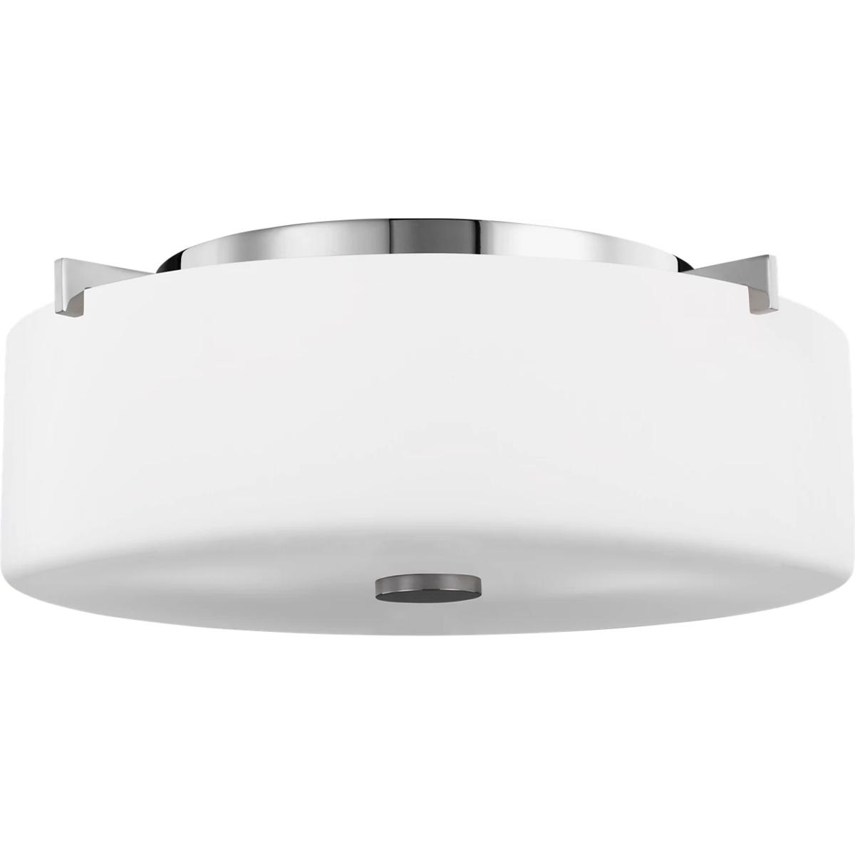 Generation Lighting FM313CH Sunset Drive 2 Light 13.5 inch Chrome Flush Mount Ceiling Light, Small