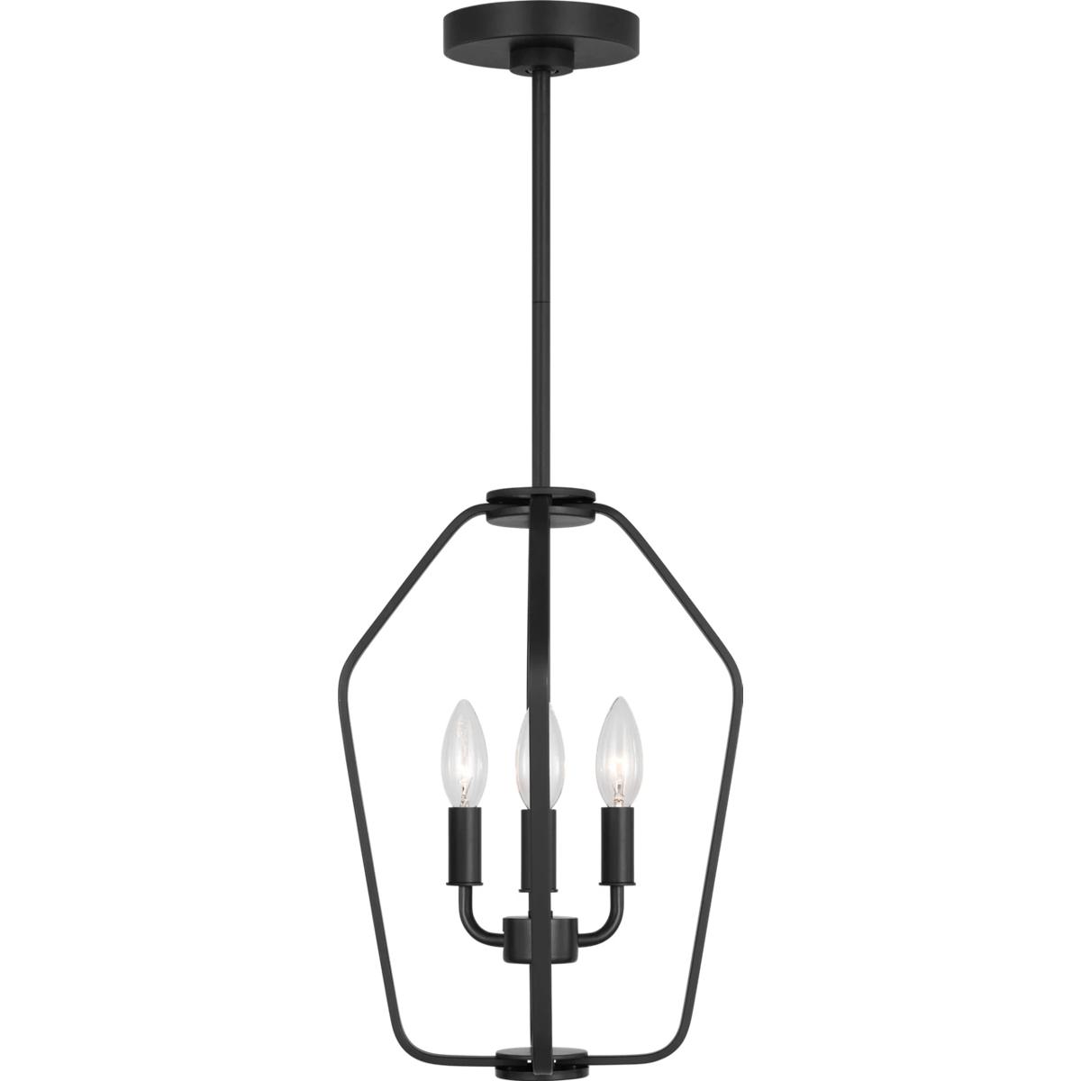 Generation Lighting GLC1283MBK Kennan 3 Light 11 inch Midnight Black Chandelier Ceiling Light