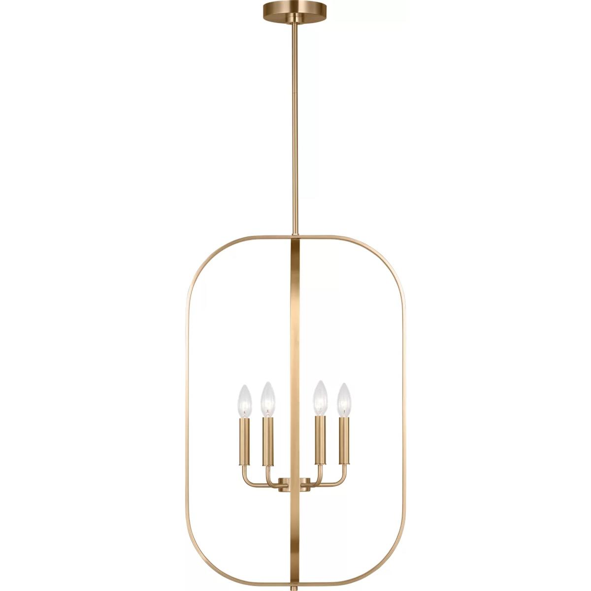 Generation Lighting GLC1316SB Loretto 6 Light 18.88 inch Satin Brass Chandelier Ceiling Light