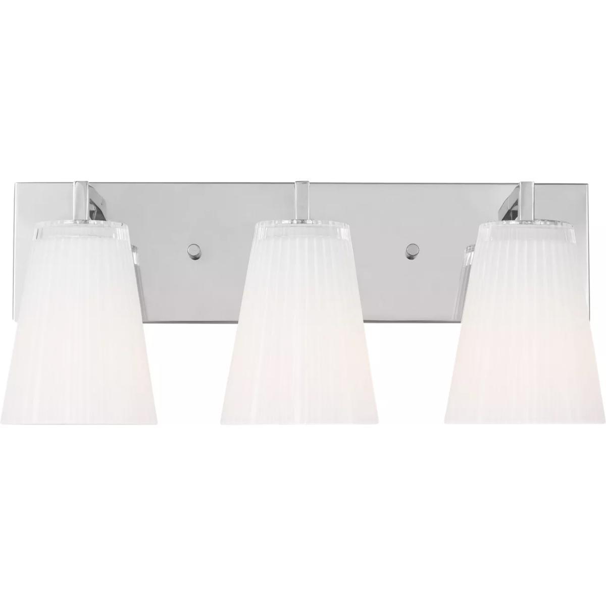 Generation Lighting GLV1103CH Upson 3 Light 18 inch Chrome Vanity Light Wall Light, Large