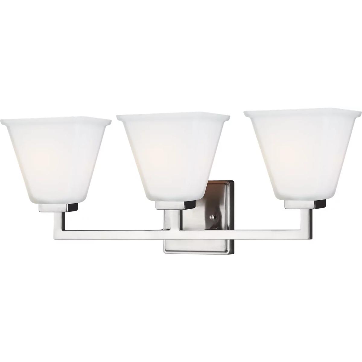 Generation Lighting 4413703EN3-962 Ellis Harper 3 Light 23.63 inch Brushed Nickel Bath Vanity Wall Sconce Wall Light