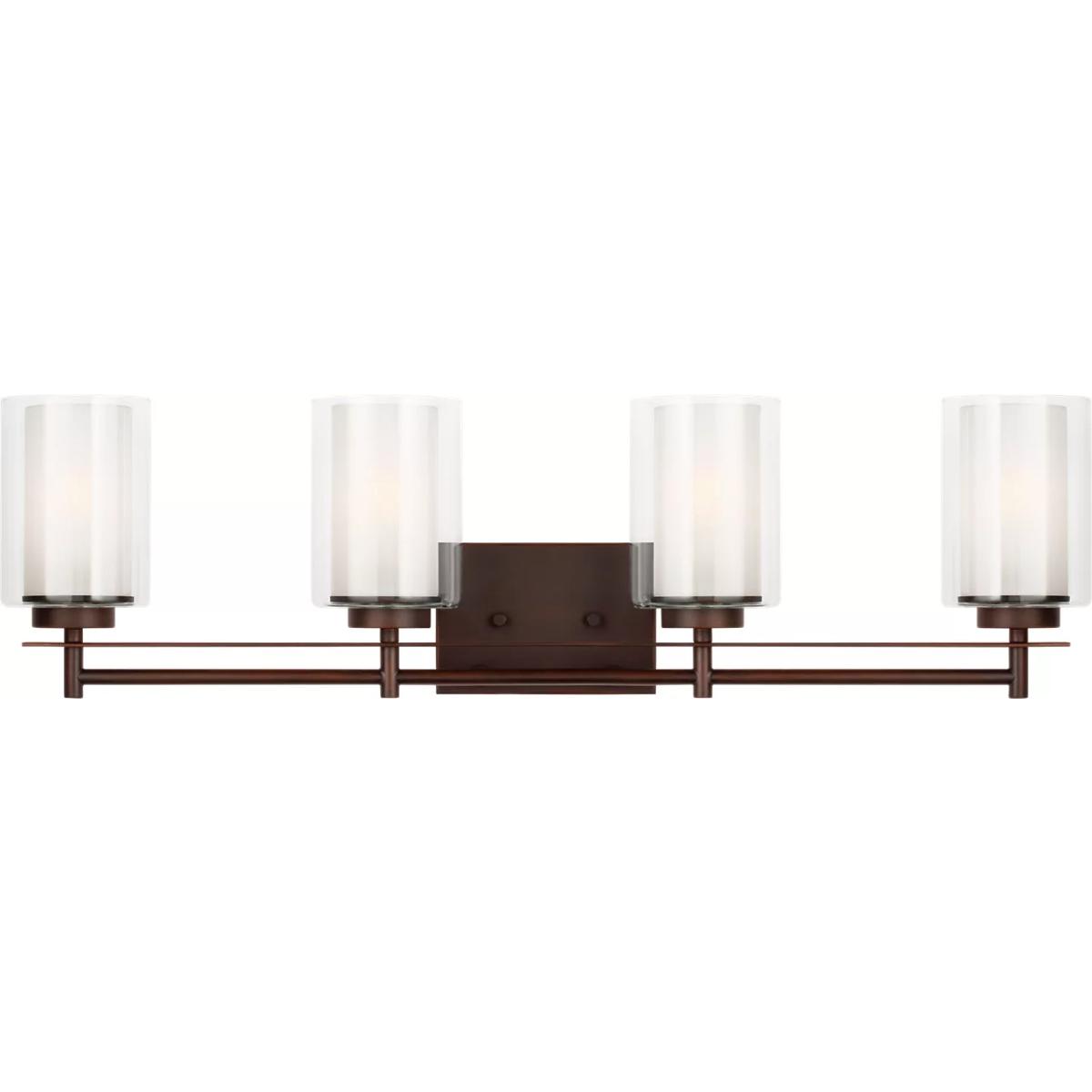 Generation Lighting 4437304-710 Elmwood Park 4 Light 31.25 inch Bronze Wall Bath Fixture Wall Light