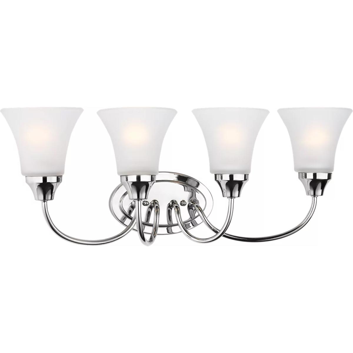 Generation Lighting 44808EN3-05 Holman 4 Light 24.5 inch Chrome Bath Vanity Wall Sconce Wall Light