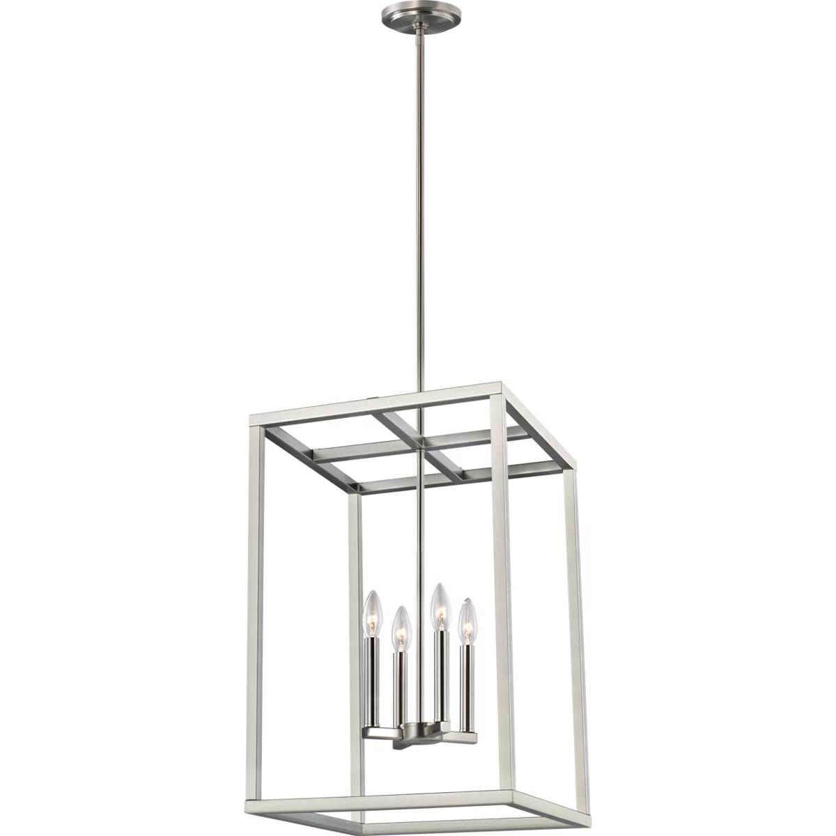 Generation Lighting 5134504-962 Moffet Street 4 Light 15.5 inch Brushed Nickel Foyer Pendant Ceiling Light, Medium