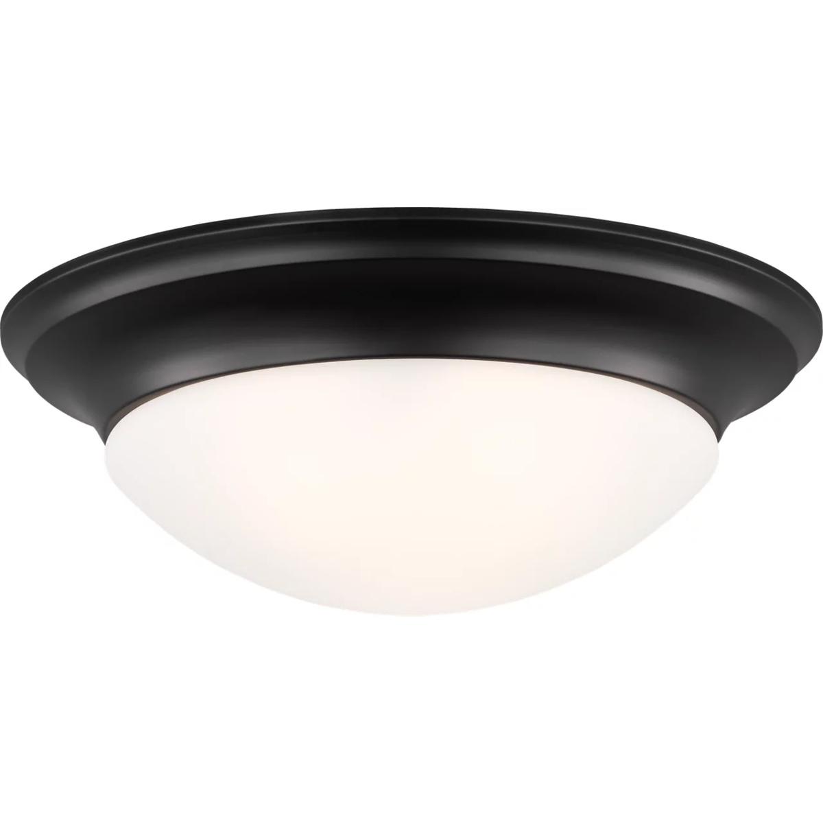 Generation Lighting 75436-112 Nash 3 Light 16.75 inch Midnight Black Flush Mount Ceiling Light
