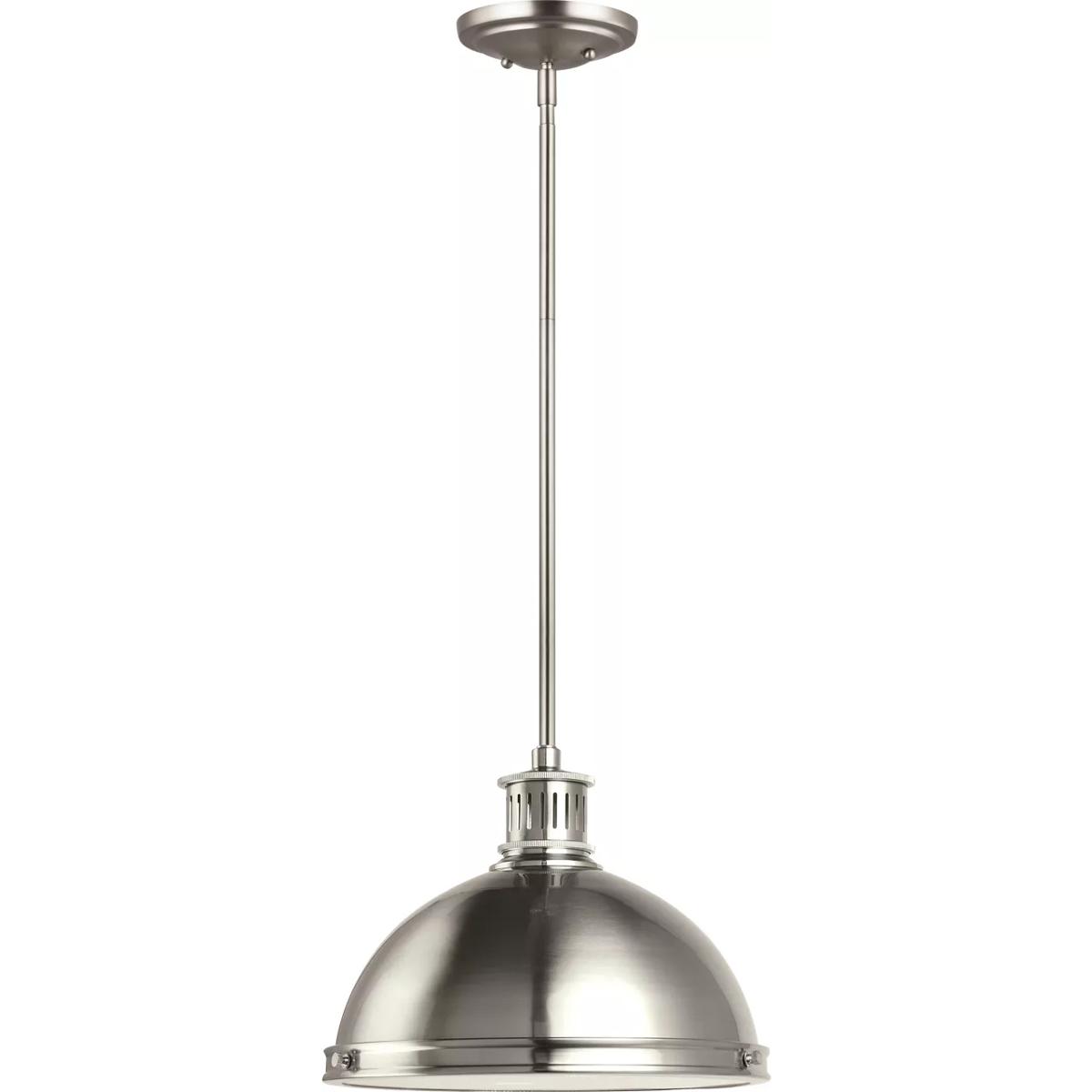 Generation Lighting 65086EN3-962 Pratt Street Metal 2 Light 13 inch Brushed Nickel Pendant Ceiling Light