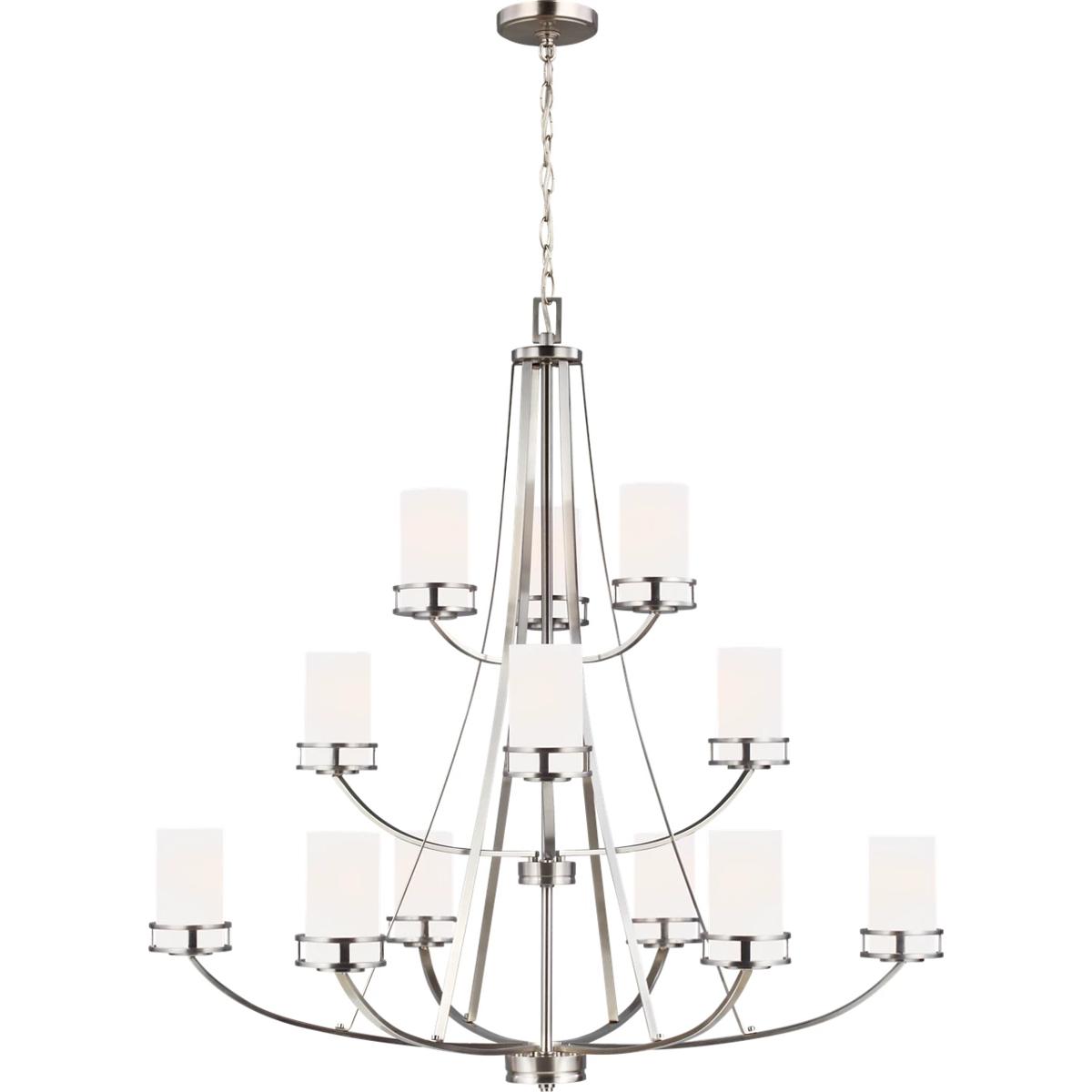 Generation Lighting 3121612-962 Robie 12 Light 40 inch Brushed Nickel Chandelier Ceiling Light