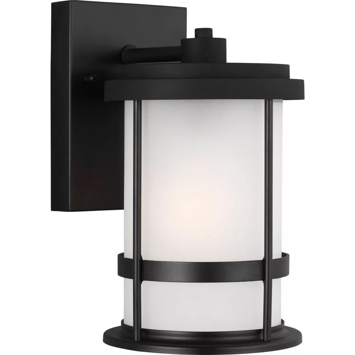 Generation Lighting 8590901-12 Wilburn 1 Light 10.25 inch Black Outdoor Wall Lantern, Small