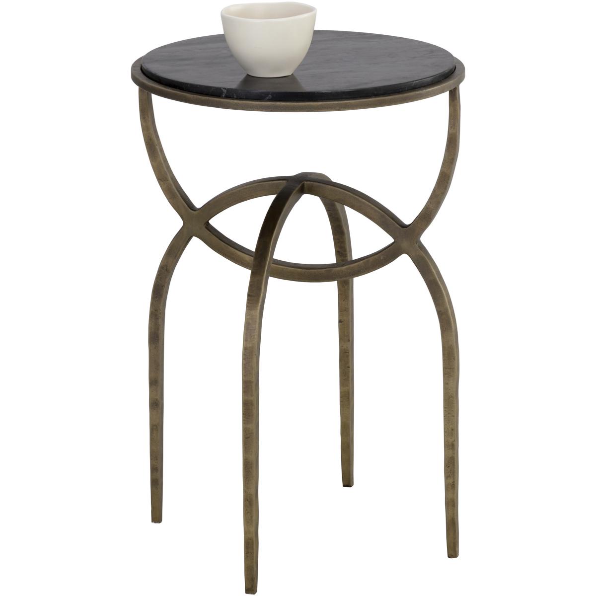 SUNPAN 110190 Alicent 24 X 16 inch Black Marble End Table