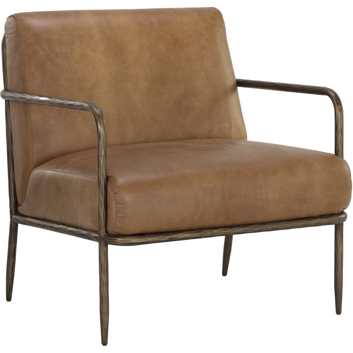 SUNPAN 111358 Lathan Tan Leather Lounge Chair