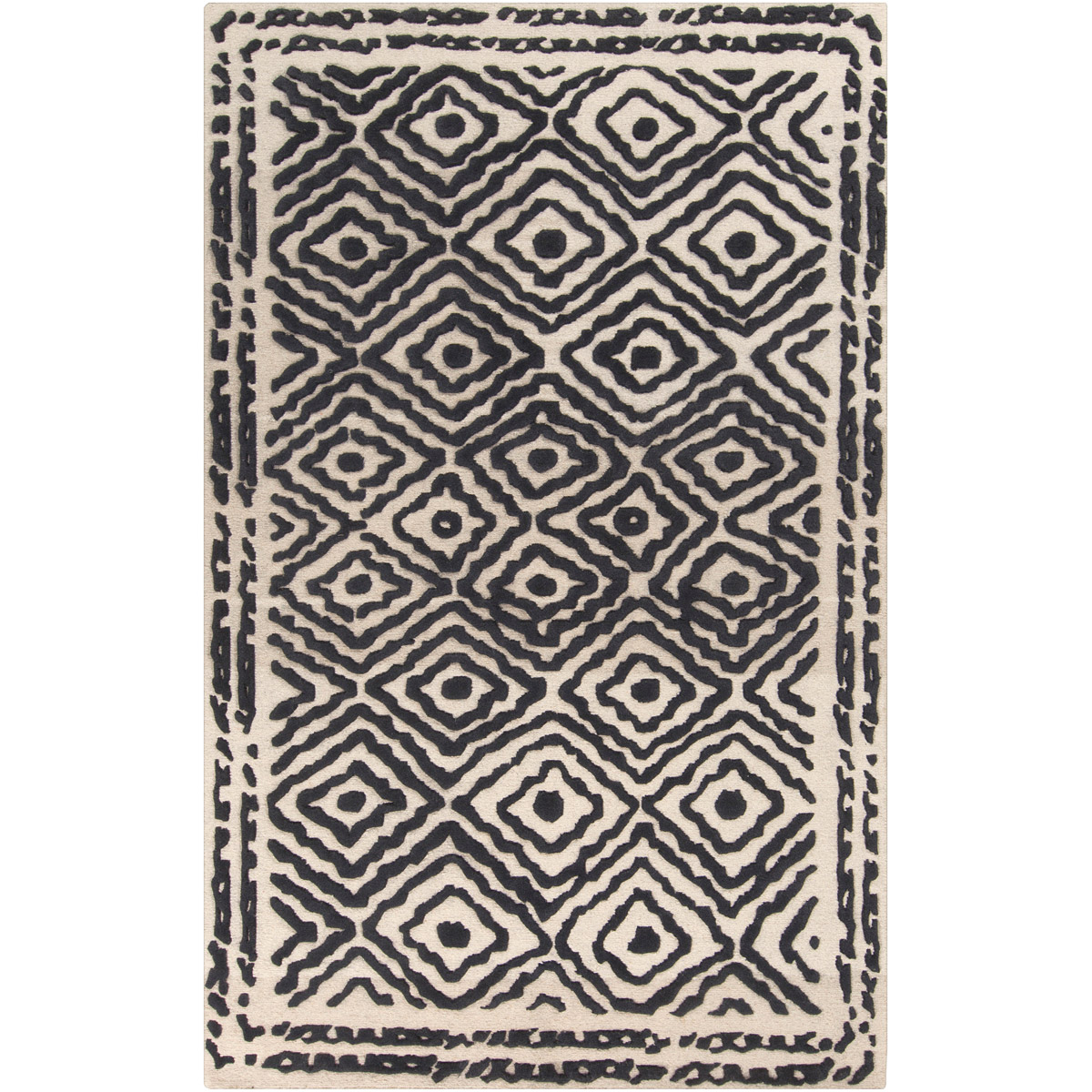 Surya ATS1001-58 Atlas 96 X 60 inch Charcoal, Beige Rug
