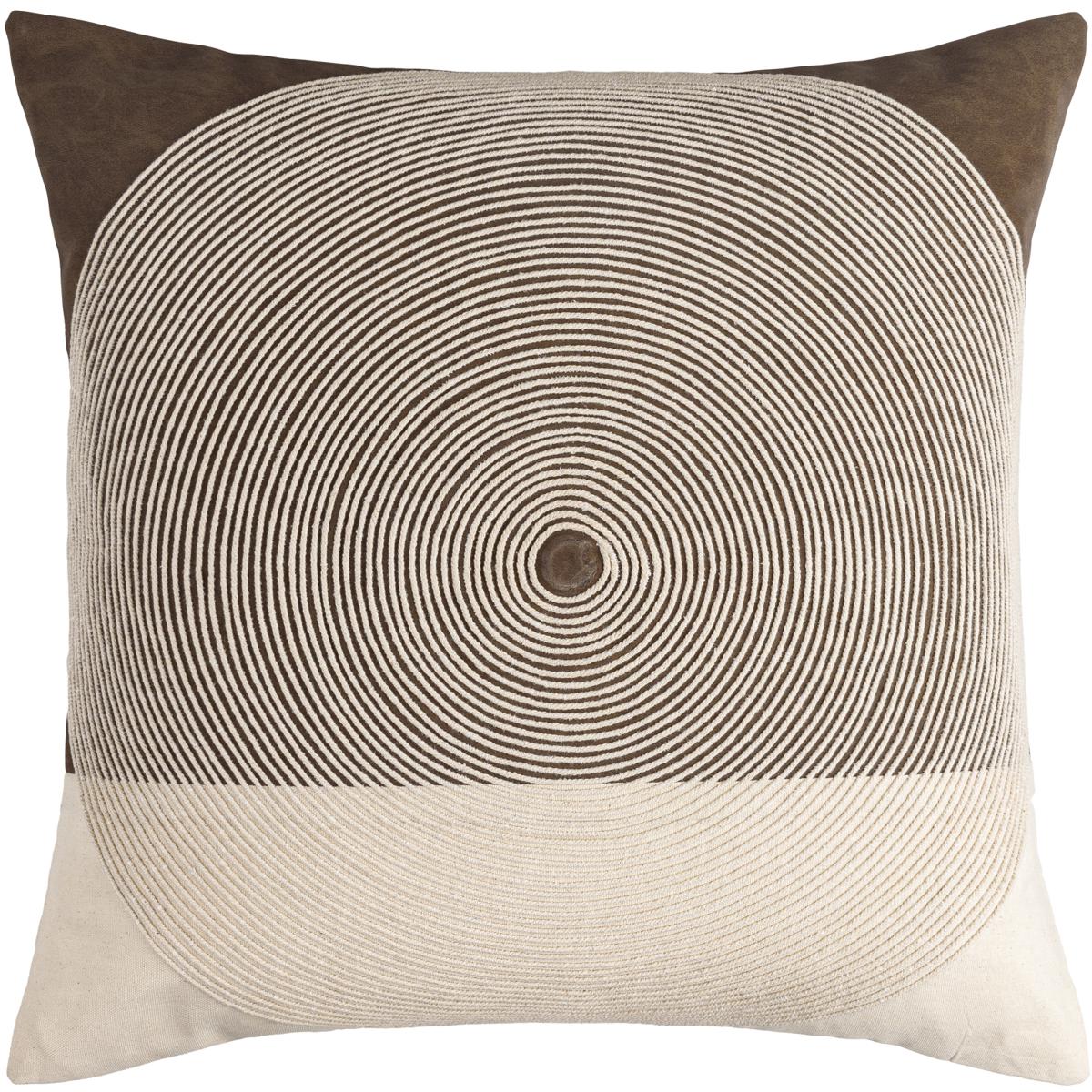 Surya EIT003-2020P Eternity 20 X 20 inch Beige / Dark Brown Accent Pillow