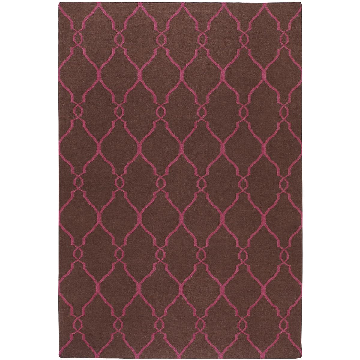Surya FAL1012-58 Fallon 96 X 60 inch Dark Brown, Fuchsia Rug