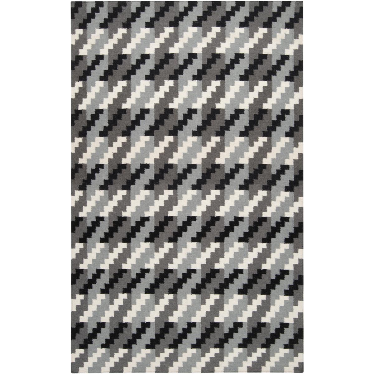 Surya FT133-3656 Frontier 66 X 42 inch Black, Medium Gray, Charcoal, Khaki Rug