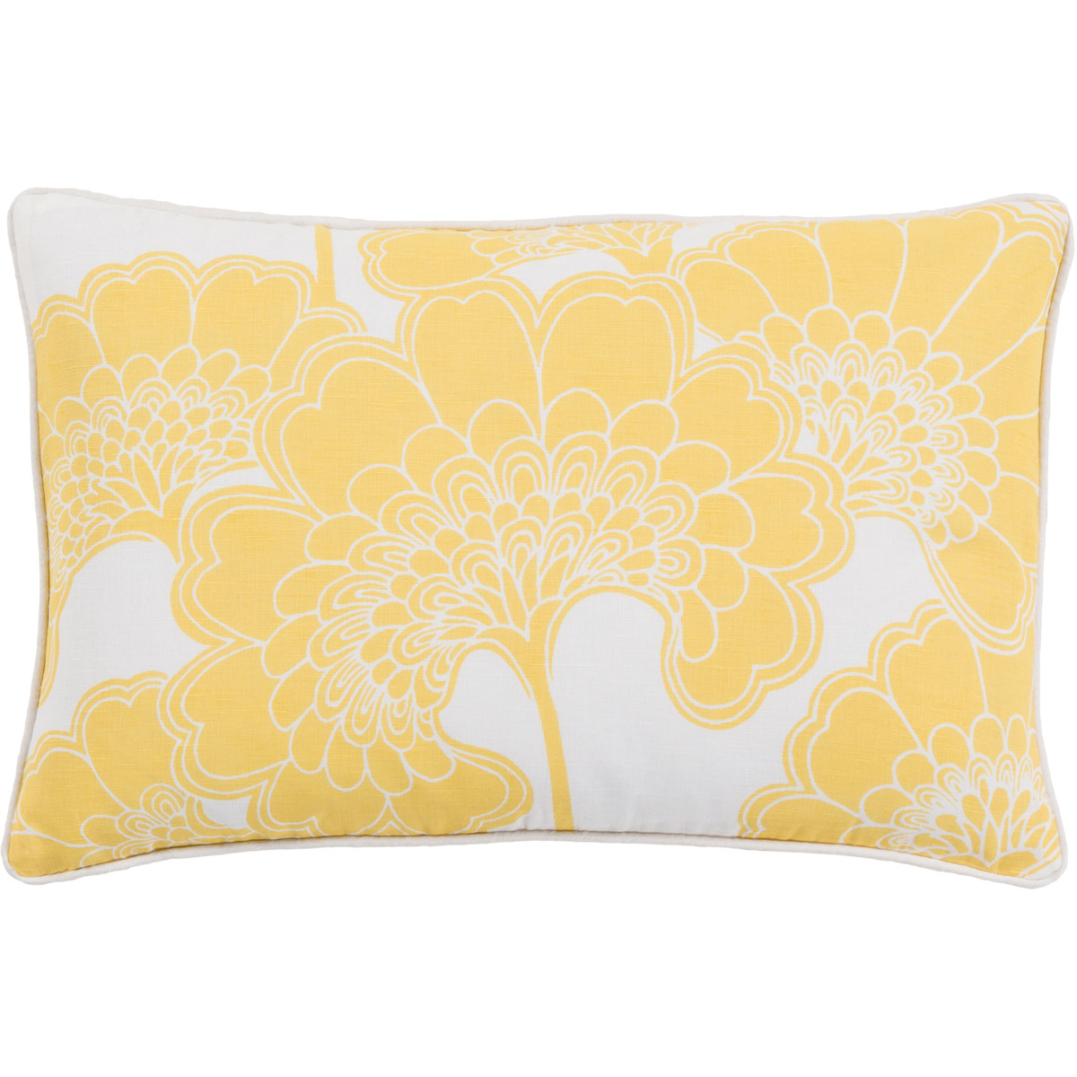 Surya JA005-1320P Japanese Floral 20 inch Saffron, Cream Pillow Kit
