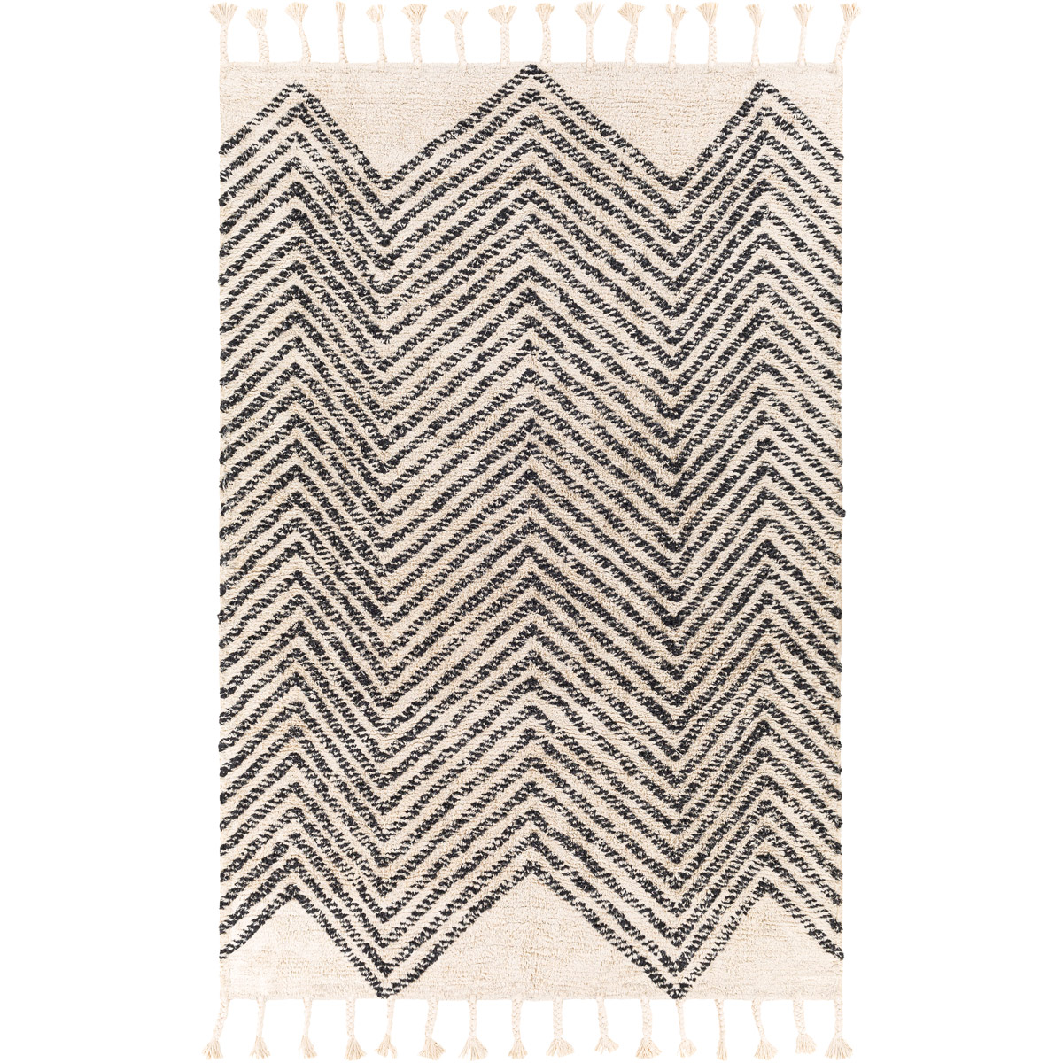 Surya KMS2302-576 Khemisset 90 X 60 inch Light Grey Rug in 5 x 8, Rectangle