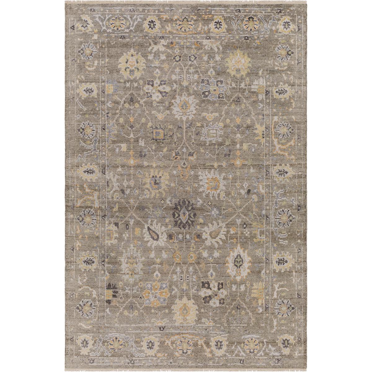 Surya KUS2305-69 Kushal 108 X 72 inch Charcoal Rug in 6 X 9, Rectangle