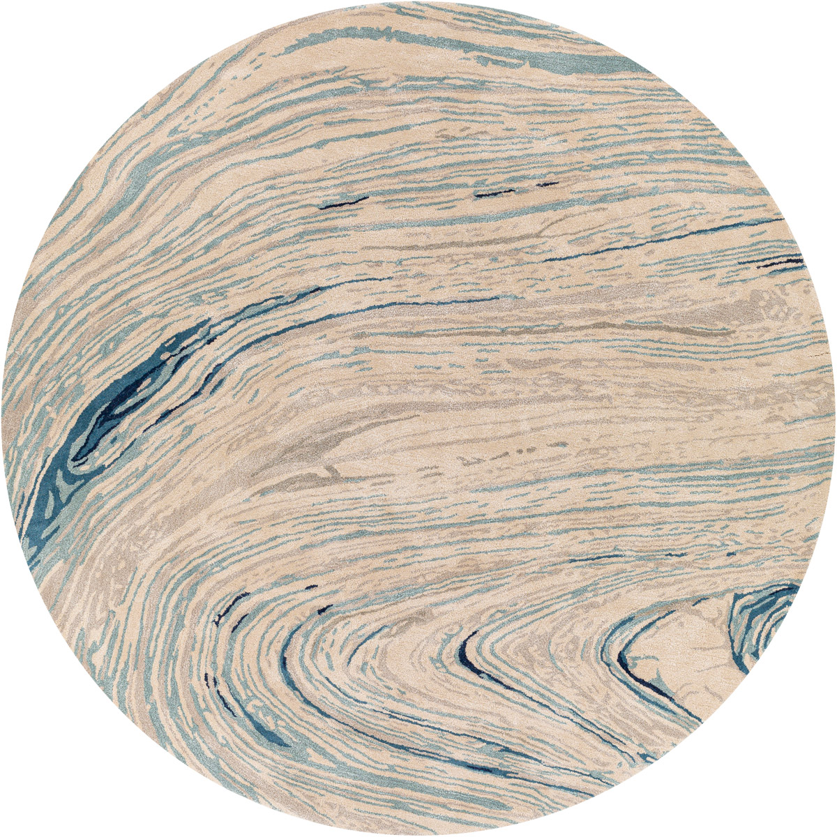 Surya KVT2308-8RD Kavita 96 X 96 inch Gray Rug in 8 Ft Round, Round