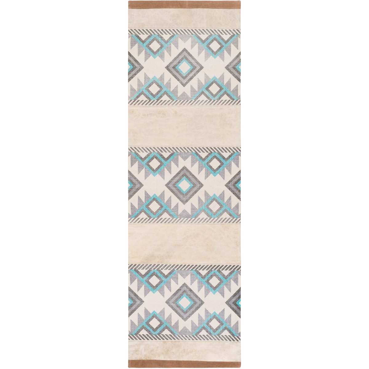 Surya LAS7000-6686 Lasso 102 X 78 inch Gray and Blue Area Rug, Cotton and Leather